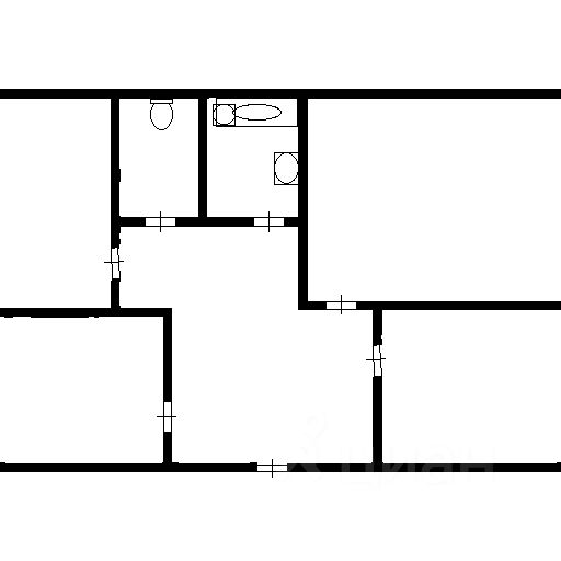 Планировка этой квартиры по данным Циан