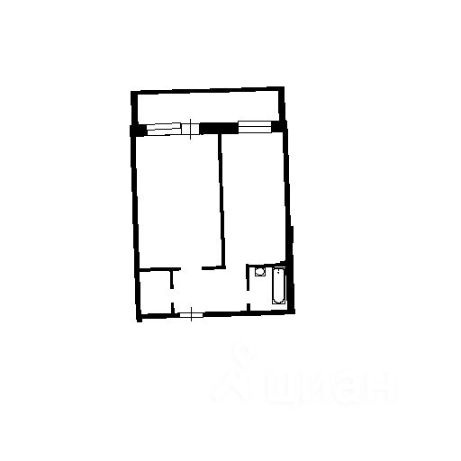 Планировка этой квартиры по данным Циан