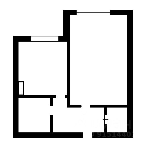 Планировка этой квартиры по данным Циан