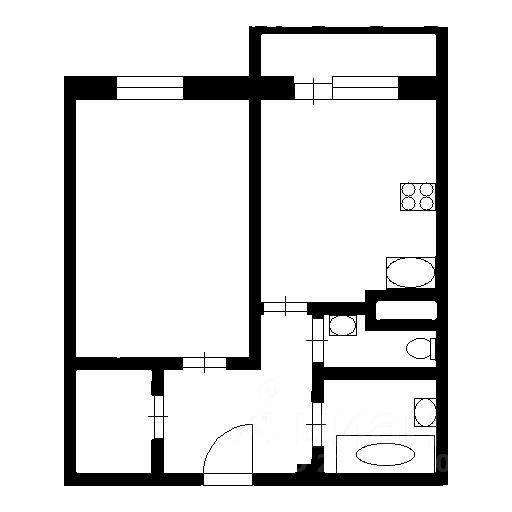 Планировка этой квартиры по данным Циан