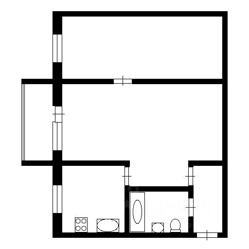 Планировка этой квартиры по данным Циан