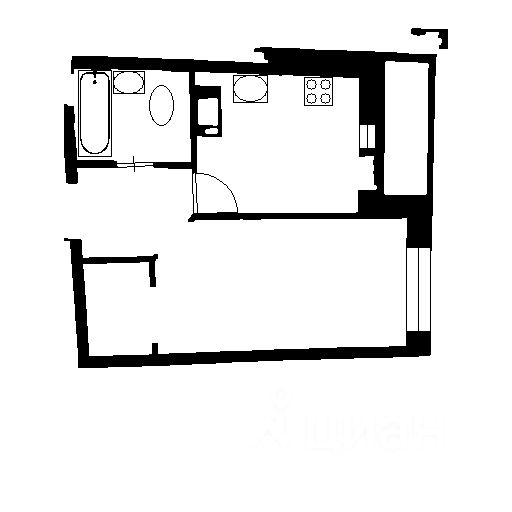 Планировка этой квартиры по данным Циан