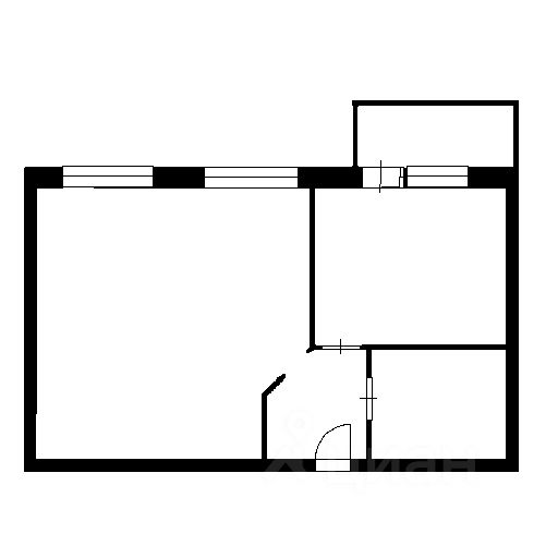 Планировка этой квартиры по данным Циан