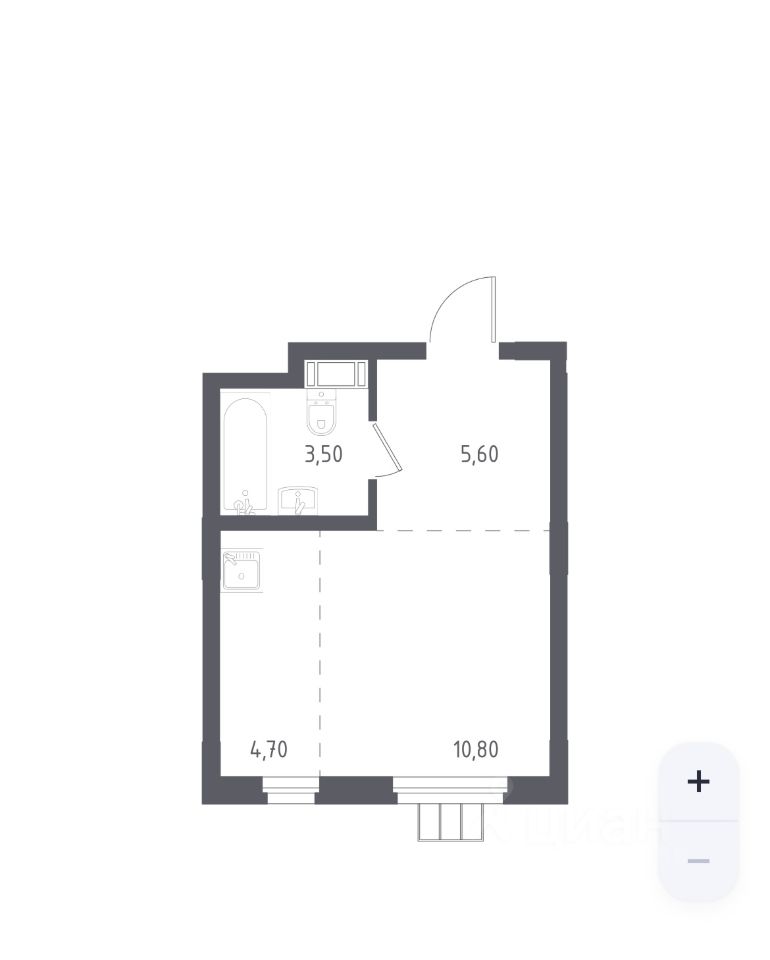 Купить апартаменты-студию 24.6м² Московская область, Люберцы, мкр ...