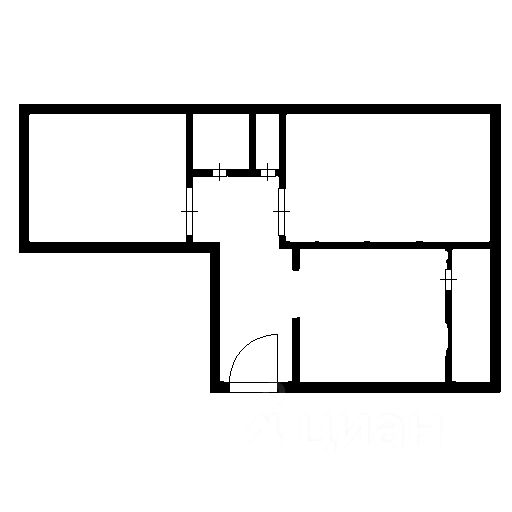 Планировка этой квартиры по данным Циан