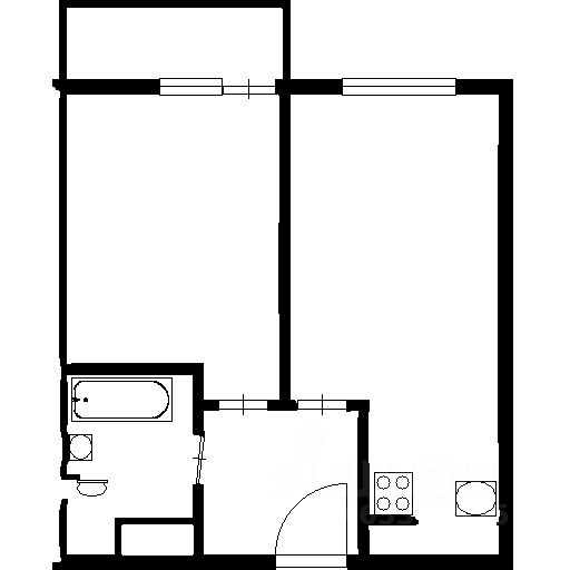 Планировка этой квартиры по данным Циан