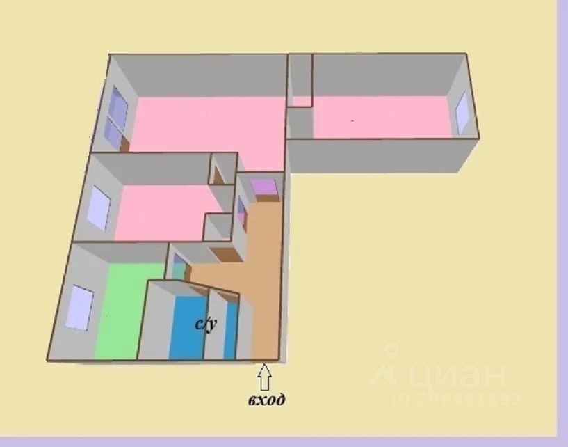 План квартиры брежневка 3 комнаты