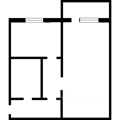 Планировка этой квартиры по данным Циан