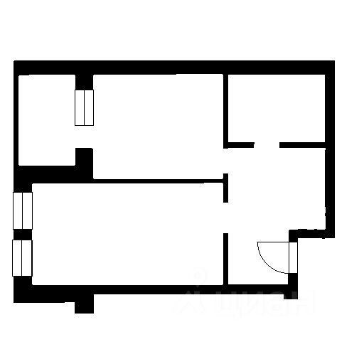 Планировка этой квартиры по данным Циан