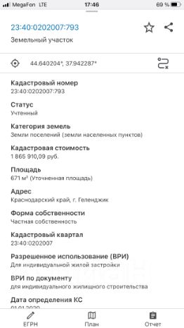 участок 6.9 сот.