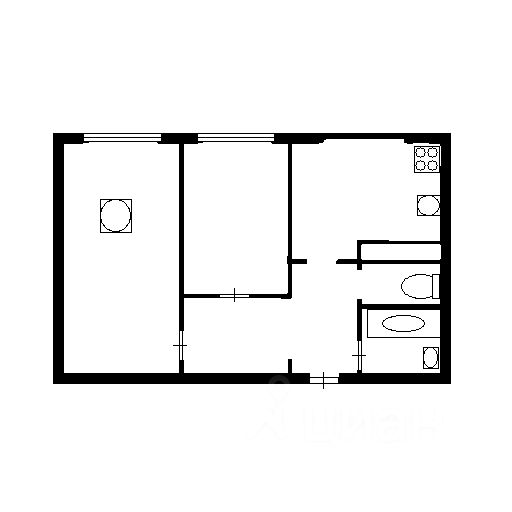 Планировка этой квартиры по данным Циан