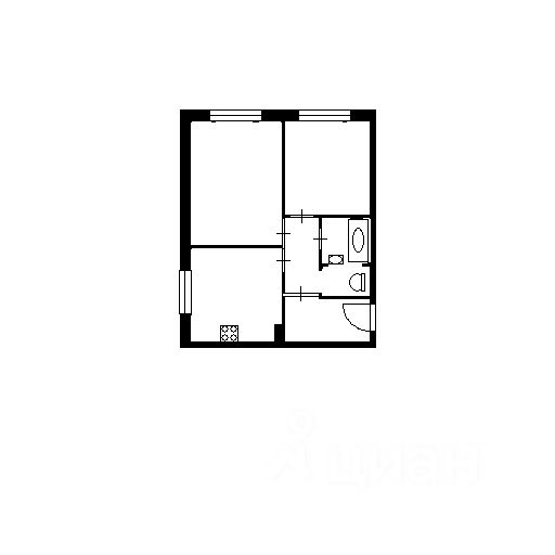 Планировка этой квартиры по данным Циан
