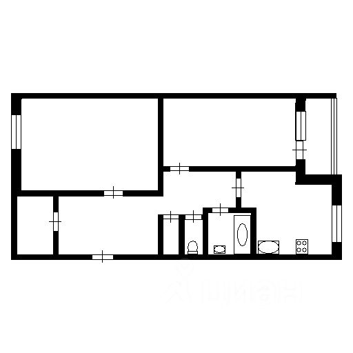 Планировка этой квартиры по данным Циан