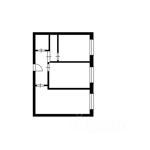 Планировка этой квартиры по данным Циан