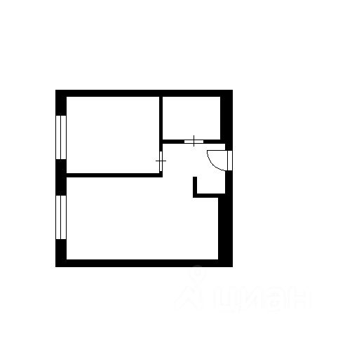 Планировка этой квартиры по данным Циан