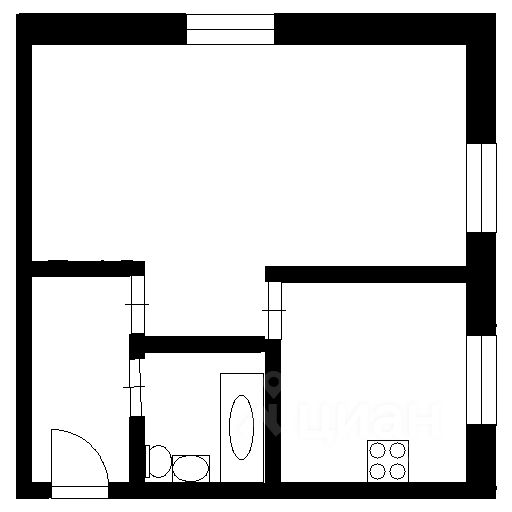 Планировка этой квартиры по данным Циан