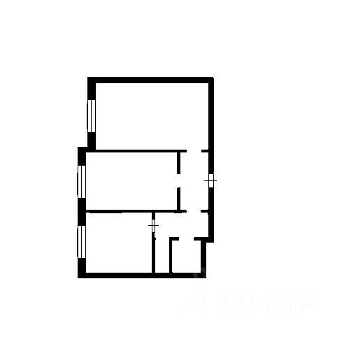 Планировка этой квартиры по данным Циан
