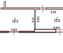 своб. назнач. 34 м², этаж 1