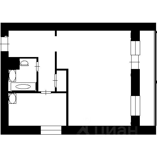 Планировка этой квартиры по данным Циан