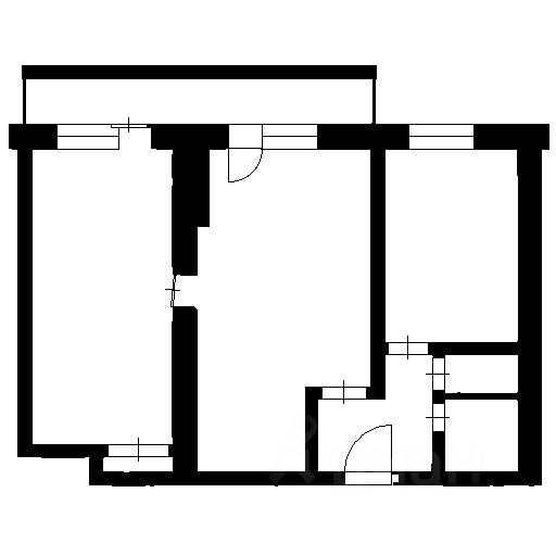 Планировка этой квартиры по данным Циан