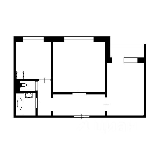 Планировка этой квартиры по данным Циан