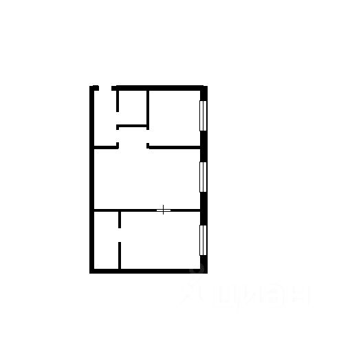 Планировка этой квартиры по данным Циан