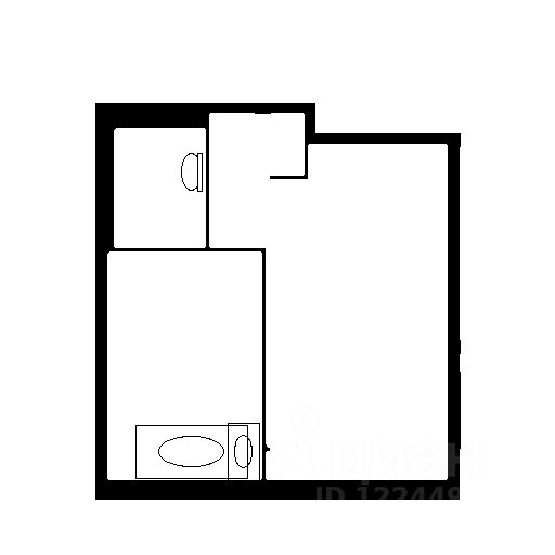 Планировка этой квартиры по данным Циан