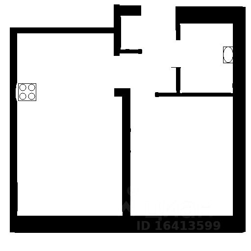 Планировка этой квартиры по данным Циан