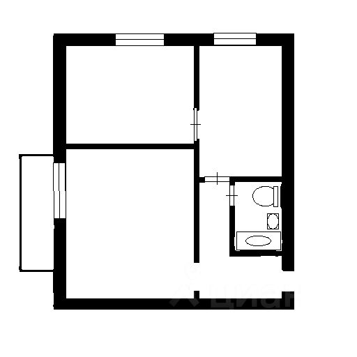 Планировка этой квартиры по данным Циан