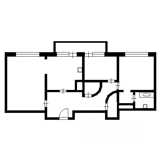 Планировка этой квартиры по данным Циан