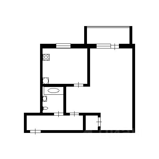 Планировка этой квартиры по данным Циан