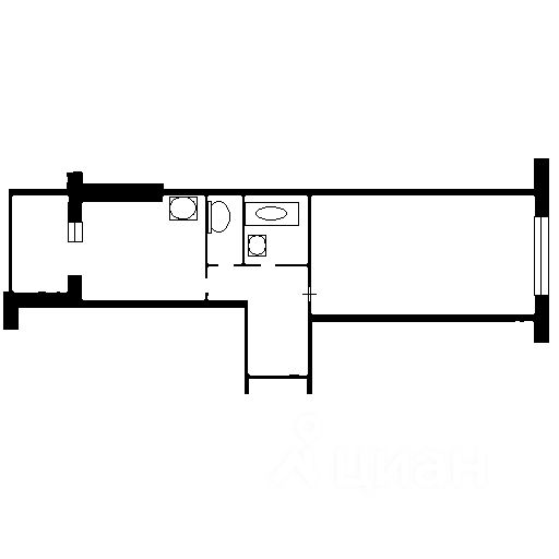 Планировка этой квартиры по данным Циан