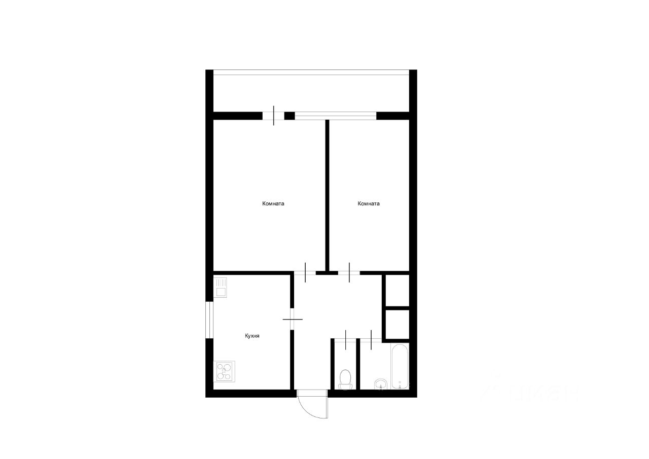 Планировка этой квартиры по данным Циан