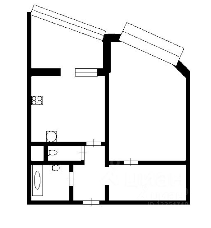 Планировка этой квартиры по данным Циан