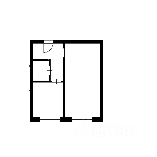 Планировка этой квартиры по данным Циан