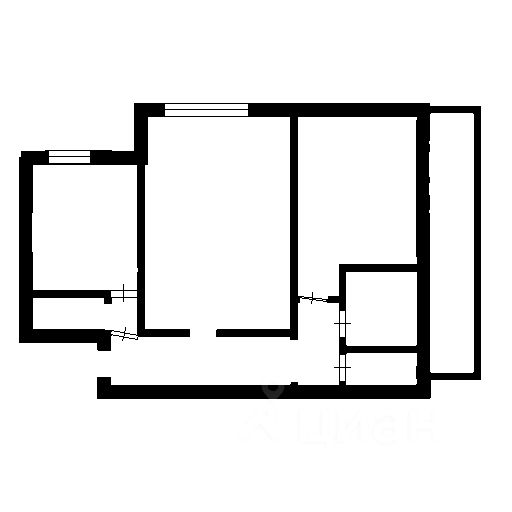 Планировка этой квартиры по данным Циан