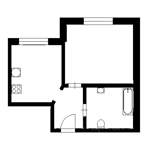 Планировка этой квартиры по данным Циан