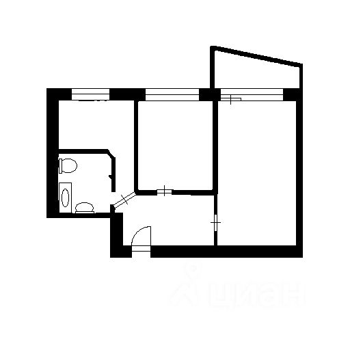 Планировка этой квартиры по данным Циан