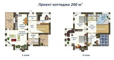 2-этаж. дом 200 м²