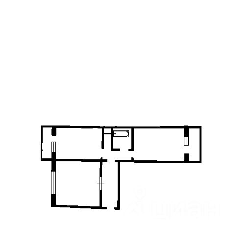 Планировка этой квартиры по данным Циан