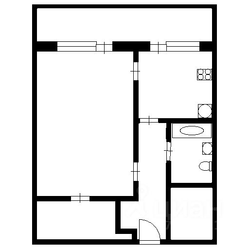 Планировка этой квартиры по данным Циан