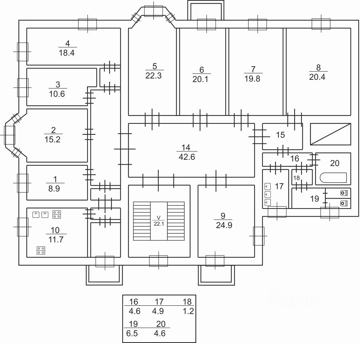 Планировка коммунальной квартиры Продаю многокомнатную квартиру 251.3м² Ленинский просп., 161К2, Санкт-Петербург,