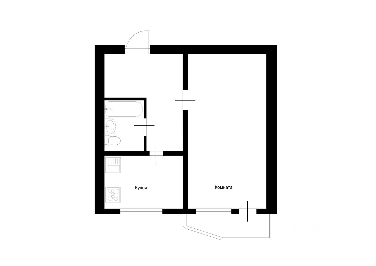 Продаю однокомнатную квартиру 37,7м² ул. Маршала Голованова, 11, Москва, м.  Марьино - база ЦИАН, объявление 287600795