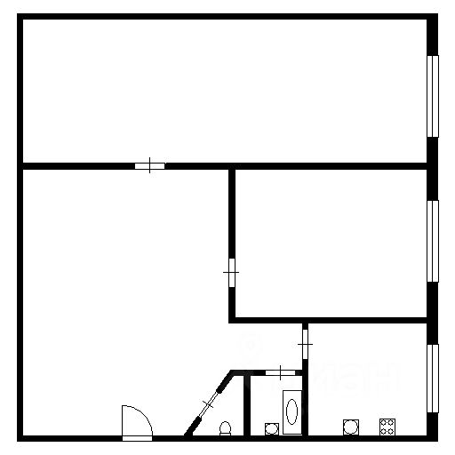 Планировка этой квартиры по данным Циан