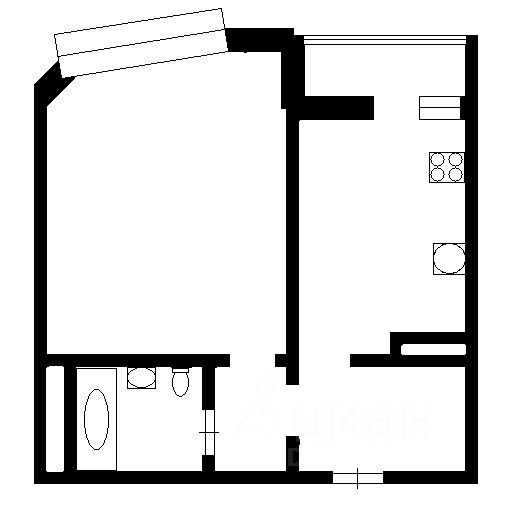 Планировка этой квартиры по данным Циан