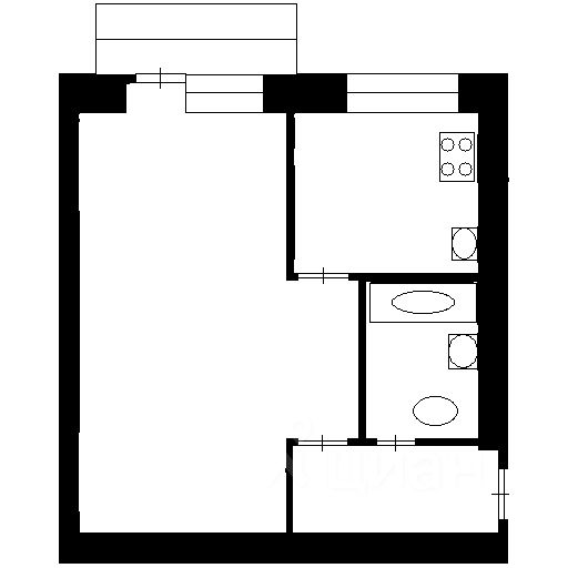 Планировка этой квартиры по данным Циан