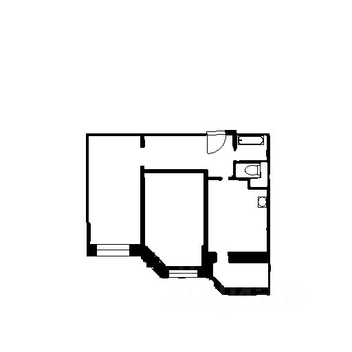 Планировка этой квартиры по данным Циан