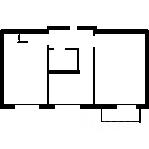 Планировка этой квартиры по данным Циан