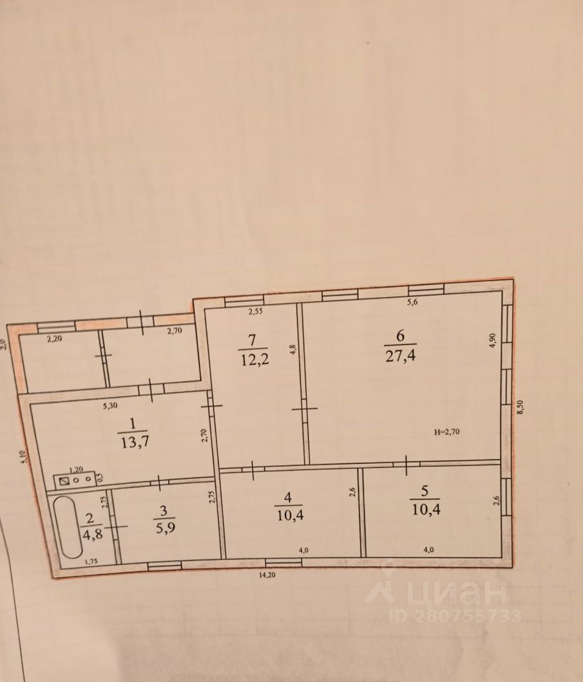 Продажа дома 6,3сот. ул. Руднева, Морозовск, Ростовская область,  Морозовский район - база ЦИАН, объявление 280755733