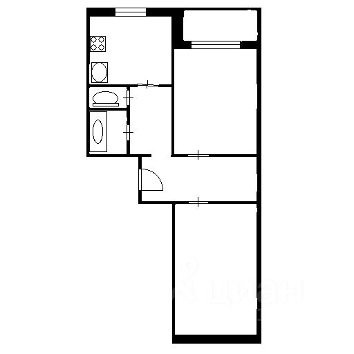 Планировка этой квартиры по данным Циан